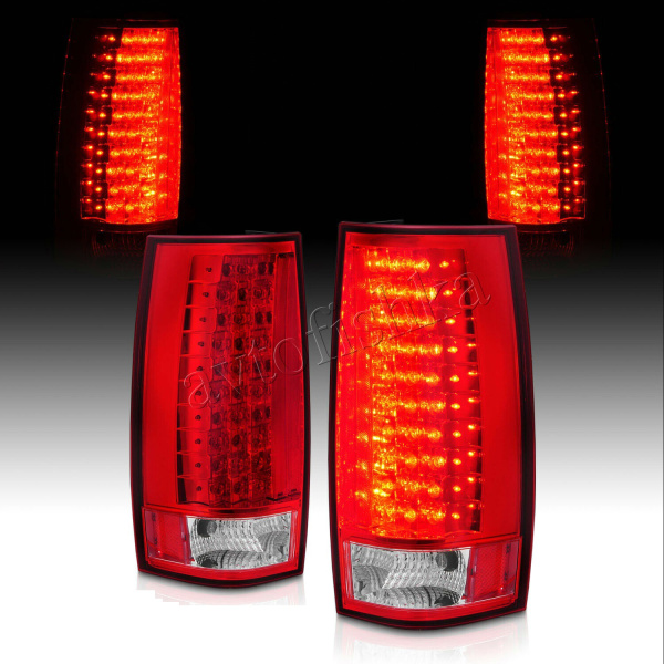 Chevrolet Tahoe, Suburban, GMC Yukon, Denali (07-) фонари задние светодиодные красно-тонированные, комплект 2 шт.