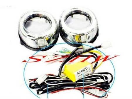 Toyota Land Cruiser Prado 150 (2010-) рамки противотуманных фар с подсветкой DRL и рулевым диммером