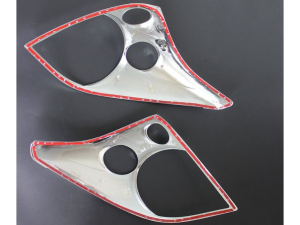 Toyota Land Cruiser Prado 120 (02-09) накладки передних фар хромированные, комплект 2 шт.