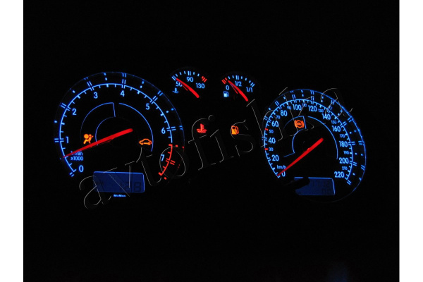 Volkswagen Passat B5 96-00 светодиодные шкалы (циферблаты) на панель приборов - дизайн 1
