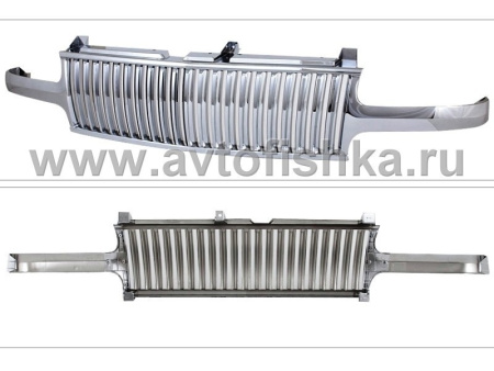 Chevrolet Tahoe, Suburban (99-06) решетка радиатора хромированная, вертикальный дизайн