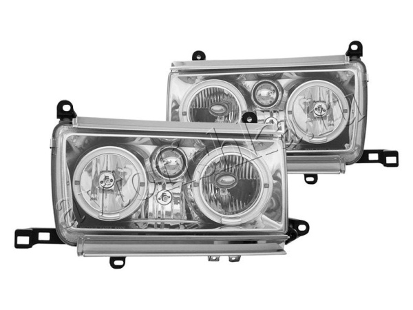 Toyota Land Cruiser 80 (90-97) фары передние хромированные, комплект 2 шт.