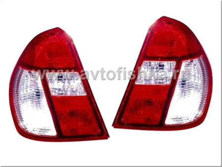 Renault Clio, Simbol 4 дв. фонари задние красно-белые, комплект 2 шт.