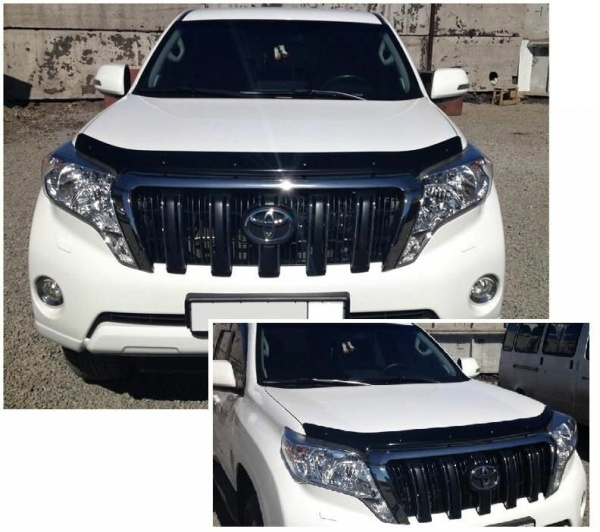 Дефлектор капота темный Toyota Land Cruiser 150 2013-2017