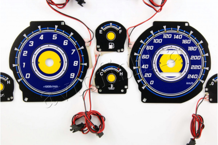 Toyota Celica IV T16 светодиодные шкалы (циферблаты) на панель приборов