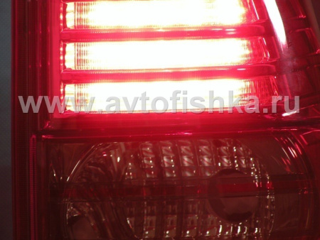 Mitsubishi Pajero 4 (2006-) фонари задние светодиодные красно-тонированные, комплект 2 шт.