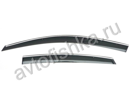 Nissan Teana (2008-2013) дефлекторы окон тонированные с хромированным молдингом