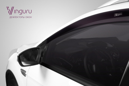 Дефлекторы окон Vinguru Hyundai Solaris 2011- сед накладные скотч к-т 4 шт., материал литьевой поликарбонат