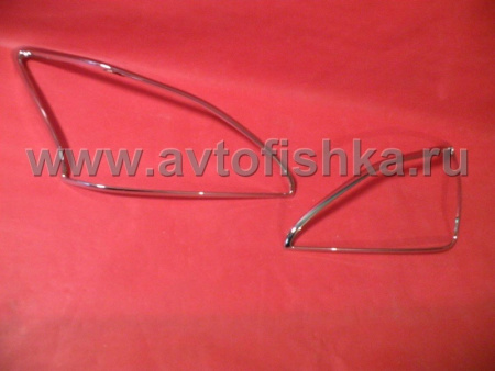 Lexus RX330, 350, 400h (03-08) накладки передних фар хромированные, комплект 2 шт.