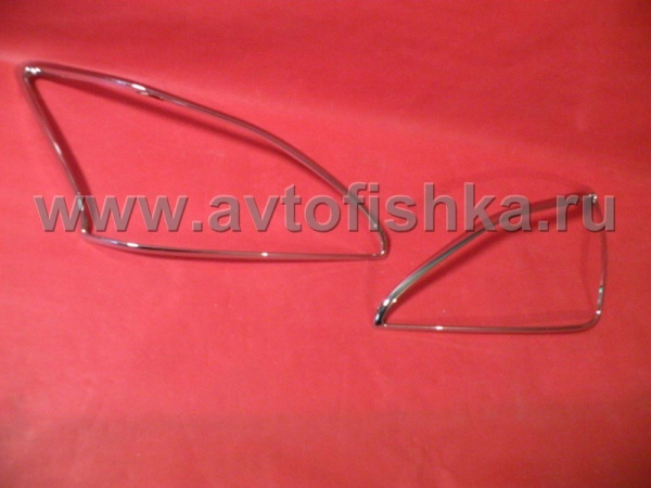 Lexus RX330, 350, 400h (03-08) накладки передних фар хромированные, комплект 2 шт.