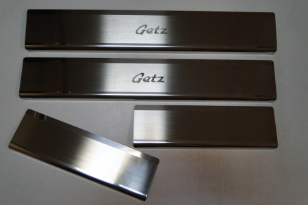 Hyundai Getz (02-) 5 дверн. накладки на внутренние пороги, к-кт 4шт.