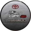 Чехол запасного колеса из экокожи с эмблемой Toyota Land Cruiser Prado 4WD, радиусы  14; 15; 16; 17;
