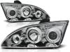 Ford Focus 2 ZX4 (05-07) USA фары передние линзовые хромированные, со светящимися ободками CCFL, комплект 2 шт.