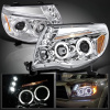 Toyota Tacoma (05-12) фары передние линзовые хромированные, с ангельскими глазками