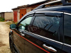 Honda CR-V (2006-) дефлекторы окон темные с хромированным молдингом, дизайн Mugen