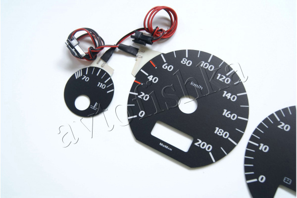 Volkswagen Golf 3 светодиодные шкалы (циферблаты) на панель приборов - дизайн 3