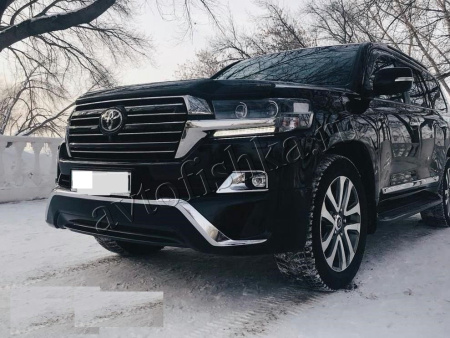 Toyota Land Cruiser (15–) Комплект накладок переднего и заднего бамперов EXECUTIVE. Цвет: черный