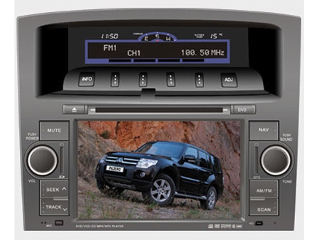 Mitsubishi Pajero 4 штатное головное устройство с GPS навигацией и HD 8" экраном, DVM-1400G HD