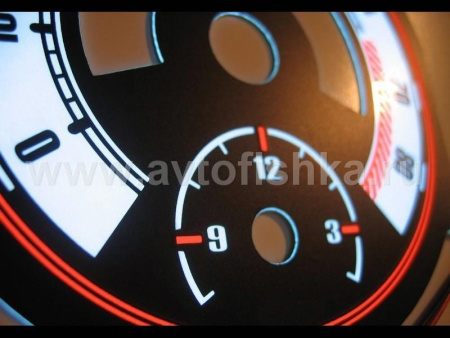 Audi A4 (95-01) (B5) светящиеся шкалы приборов - накладки на циферблаты панели приборов, дизайн № 2
