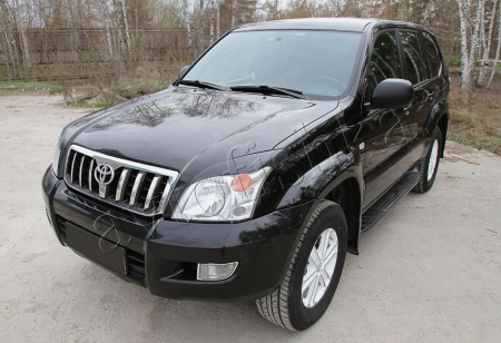 Toyota Land Cruiser Prado 120 (02-09)  накладки (реснички) на передние фары
