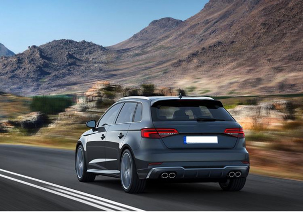 Двойная выхлопная труба для Audi A3 S-line 2013-2020 - нержавейка