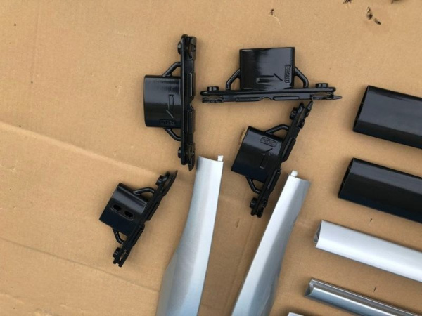 Рейлинги на крышу серебристые с поперечинами для Lexus RX350 / RX270 2010-2015 