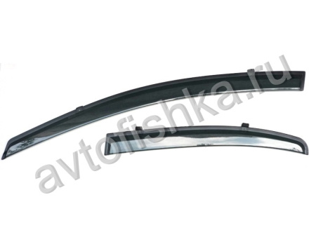 Mitsubishi Lancer 10 (07-) дефлекторы боковых окон темные, ветровики, комплект 4 шт.