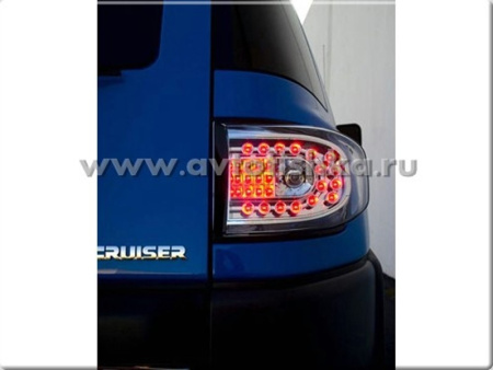 Toyota FJ Cruiser (07-) фонари задние светодиодные тонированные, комплект 2 шт.