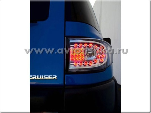 Toyota FJ Cruiser (07-) фонари задние светодиодные тонированные, комплект 2 шт.