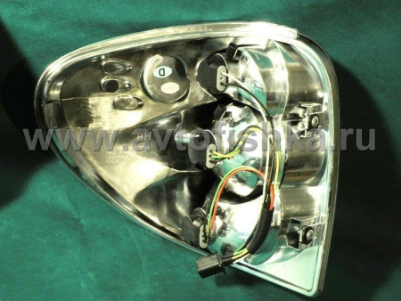 Chrysler Town&Country, Dodge Caravan, Voyager, Durango (01-05) фонари задние черные, комплект 2 шт.