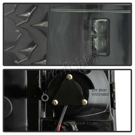 Jeep Grand Cherokee (04-) фонари задние светодиодные черные, комплект 2 шт.