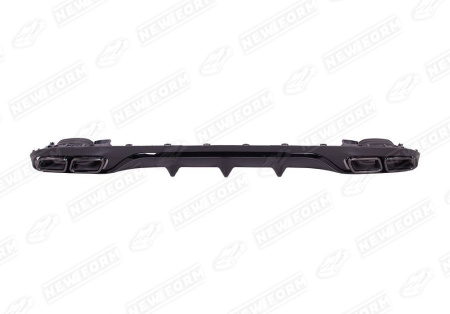 Mercedes-Benz E-Klasse W213 2016 - 2020 Диффузор заднего бампера с нчерными асадками 6.3 AMG