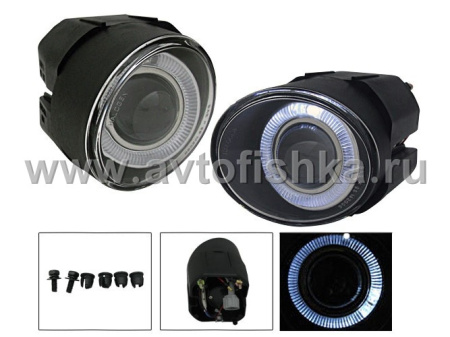 Nissan Maxima (00-01), Frontier (01-04), Sentra (00-03), Xterra (02-04) фары противотуманные линзовые, со светящимися ободками, комплект 2 шт.