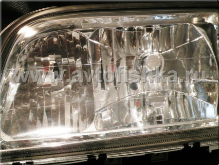 Mercedes S W140 (92-99) передние фары хромированные, комплект 2 шт.