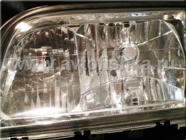 Mercedes S W140 (92-99) передние фары хромированные, комплект 2 шт.
