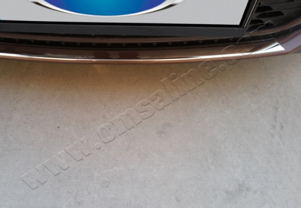 Hyundai i20 (13–) Накладка на передний бампер, нерж.(хэтчбек5D)