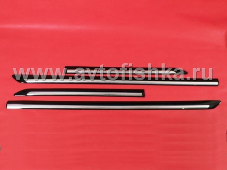 Toyota Camry V40 (06-) молдинги на двери боковые с хромированными вставками, белые, комплект 4 шт.