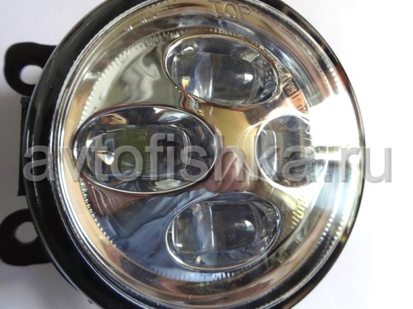 Mitsubishi L200 Triton (2009-) передние дневные ходовые фары вместо противотуманных фар, полный установочный комплект.