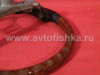 Toyota Land Cruiser 100, Prado 120 (03-) руль спортивный кожаный черный с темными деревянными вставками.