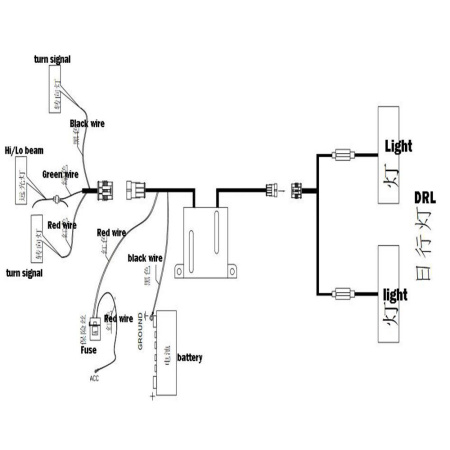 Toyota Tundra (07-) накладки со светодиодной подсветкой DRL на передний бампер, комплект 2 шт.