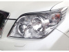 Toyota Land Cruiser Prado 150 (10-) пластиковые хромированные рамки на передние фары, комплект 2 шт.