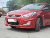 Hyundai Solaris (10 – 13) юбка переднего бампера №1