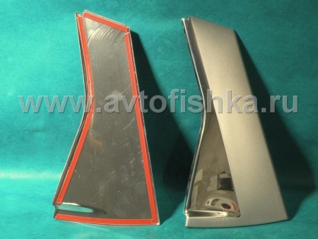 Nissan Qashqai (07-) накладка на стойки задних дверей из нержавеющей стали.