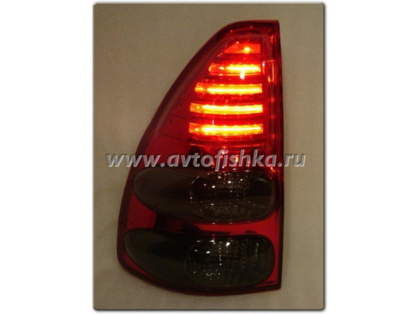 Toyota Land Cruiser Prado 120 (02-09) фонари задние светодиодные красно-тонированные, дизайн Lexus, комплект 2 шт.