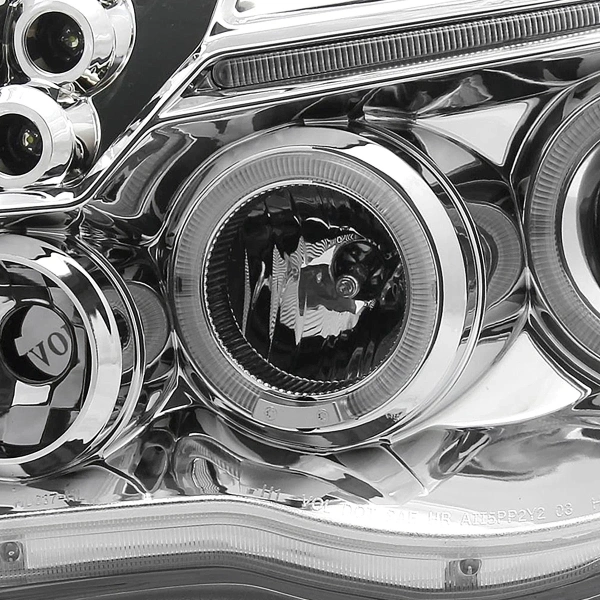 Toyota Tacoma (05-12) фары передние линзовые хромированные, с ангельскими глазками