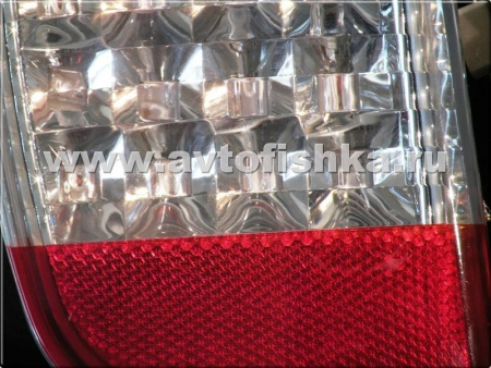 Toyota Land Cruiser 200 (08-) фонари заднего бампера светодиодные красно-хромированные, комплект 2 шт.