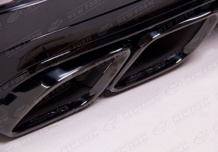 Mercedes-Benz S-Klasse W223 2020 - н.в. Диффузор с насадками 6.3 AMG черный