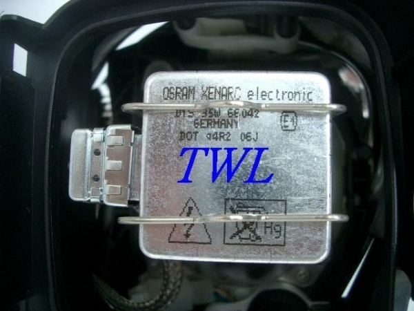 Mercedes S W220 (98-05) фары ксеноновые передние линзовые хромированные с блоками розжига ксенона Philips, лампы D1S Osram, без электрокорректора, комплект 2 шт.