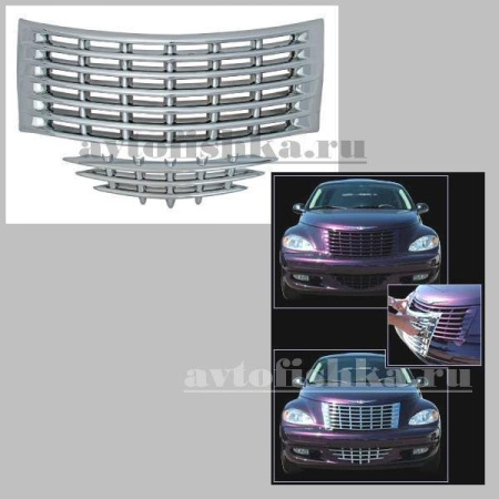 Chrysler PT Cruiser (01-05) декоративные решетка радиатора хромированная пластиковая.