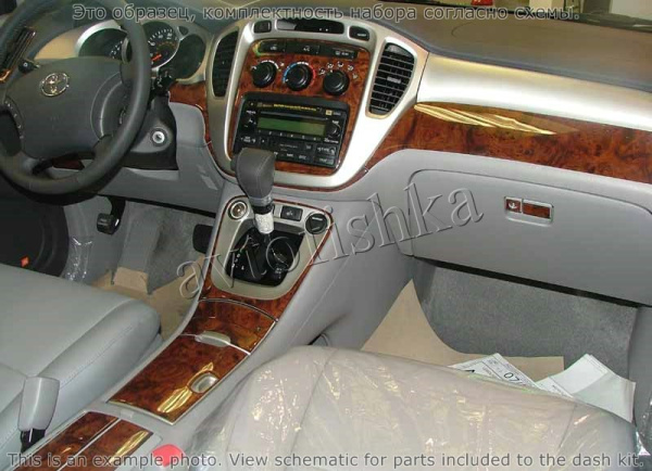 Декоративные накладки салона Toyota Highlander 2003-2007 Соответствие OEM